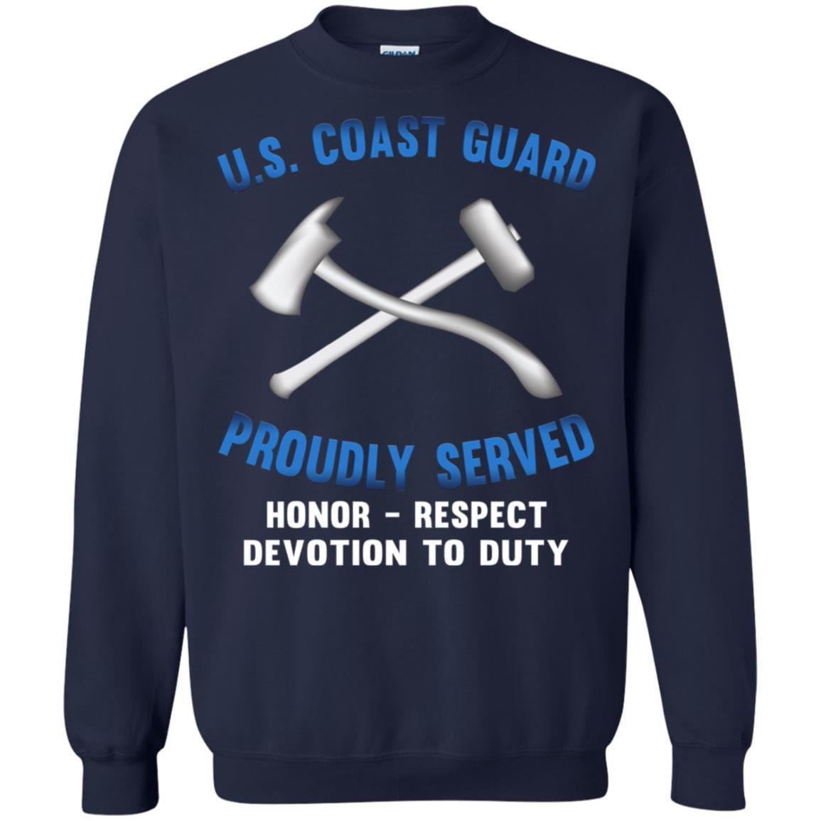 US Coast Guard Damage Controlman DC Logo Proudly Served T-Shirt For Men On Front-TShirt-USCG-Veterans Nation