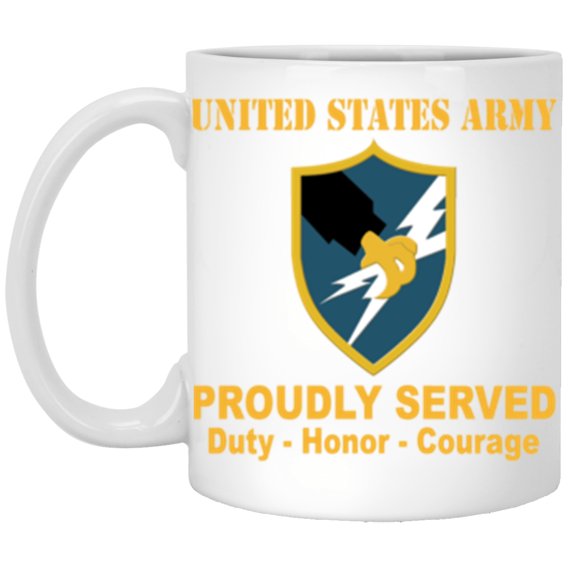 US Army Security Agency Proudly Served Core Values 11 oz. White Mug-Drinkware-Veterans Nation