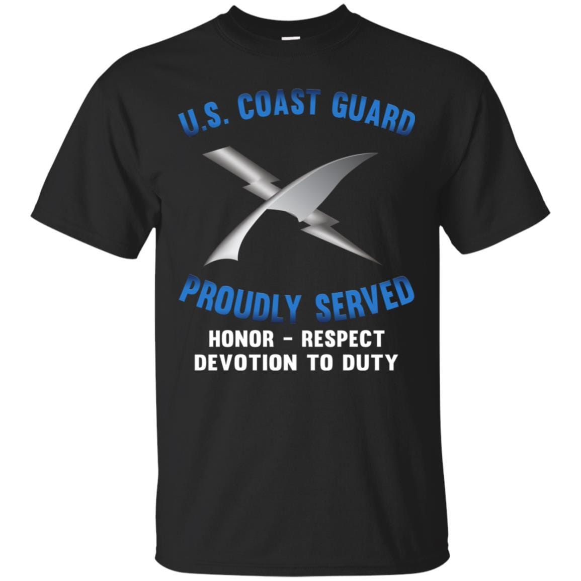 US Coast Guard Intelligence Specialist IS Logo Proudly Served T-Shirt For Men On Front-TShirt-USCG-Veterans Nation