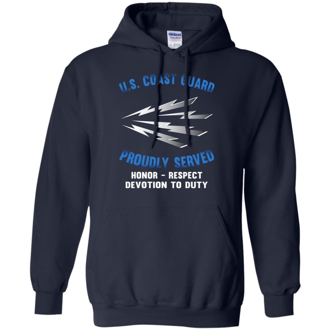 US Coast Guard Telecommunications Specialist TC Logo Proudly Served T-Shirt For Men On Front-TShirt-USCG-Veterans Nation