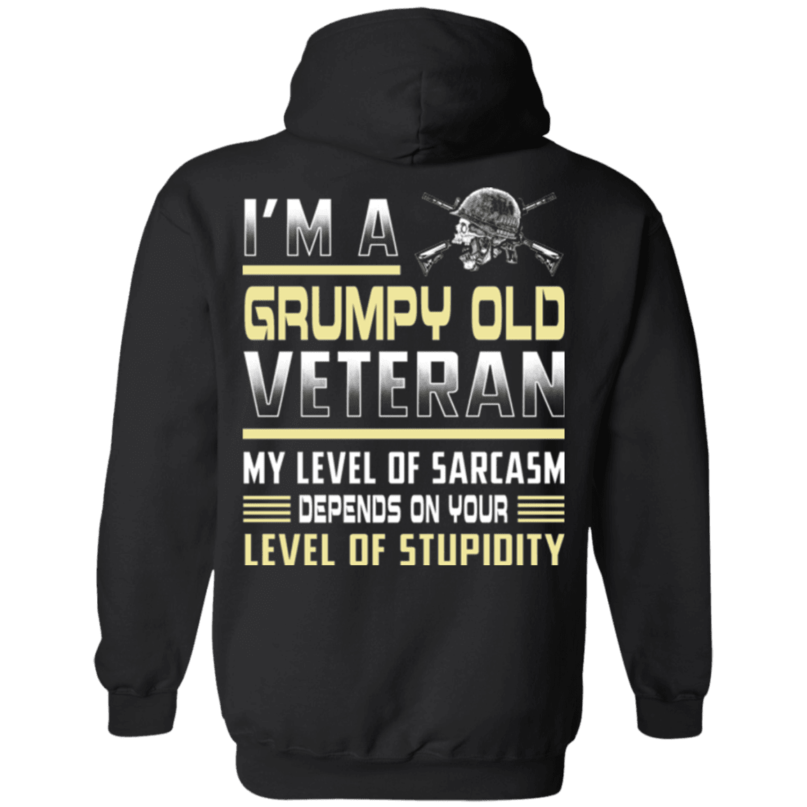 Military T-Shirt "I'm A Grumpy Old Veteran" - Men Back-TShirt-General-Veterans Nation