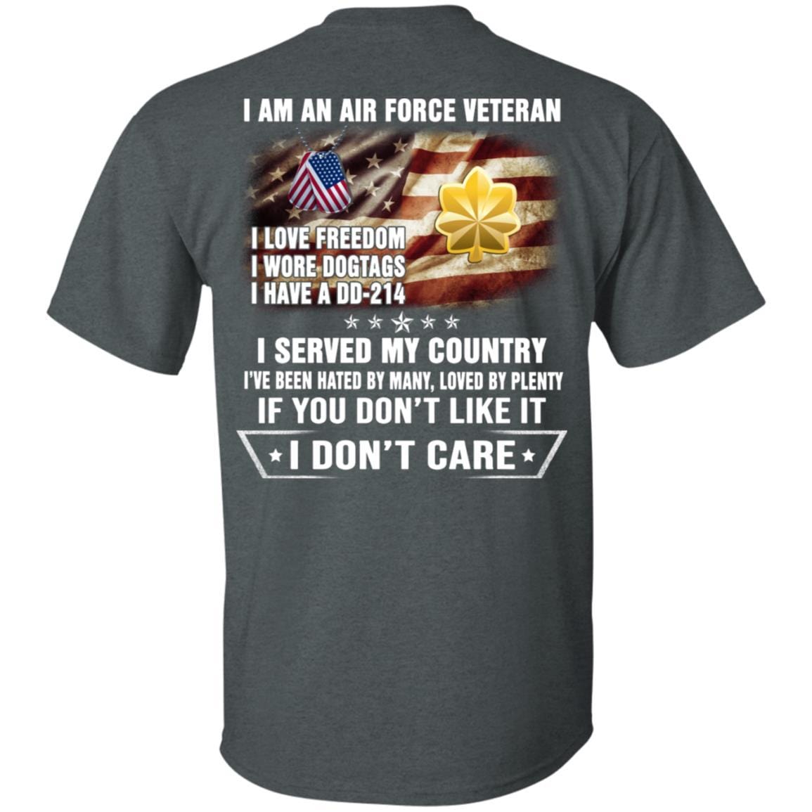 I Am An Air Force O-4 Major Maj O4 Field Officer Ranks Veteran T-Shirt On Back-TShirt-USAF-Veterans Nation