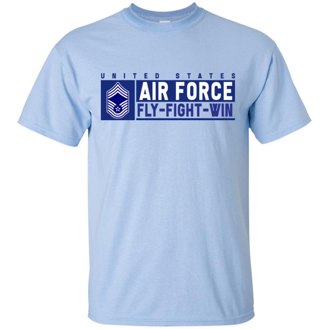 US Air Force E-9 Chief Master Sergeant Fly - Fight - Win T-Shirt On Front For Men-TShirt-USAF-Veterans Nation