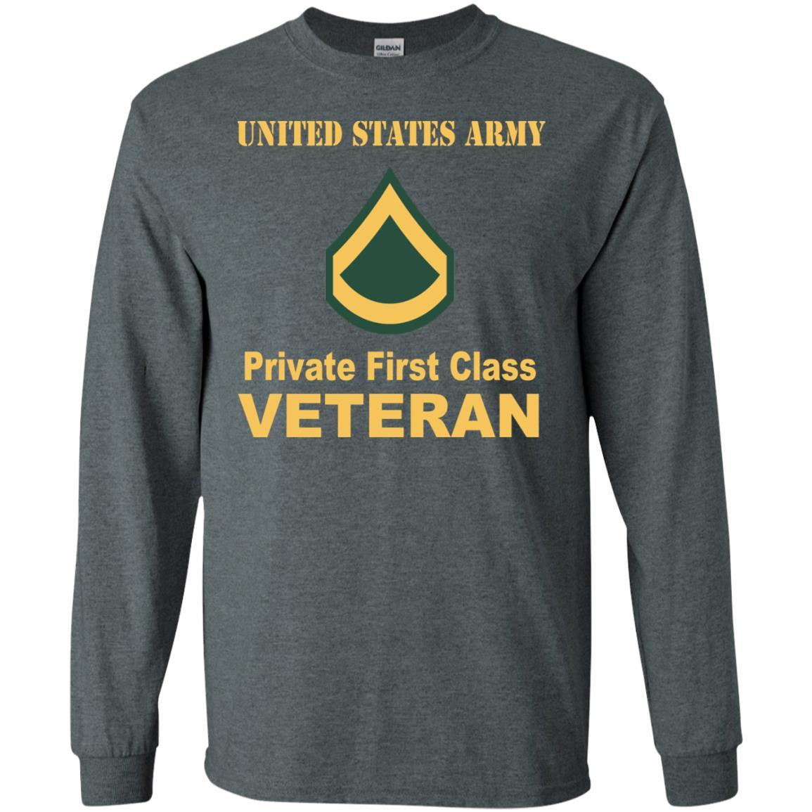 Army E-3 PFC E3 Private First Class Enlisted Soldier Veteran Men T Shirt On Front-TShirt-Army-Veterans Nation