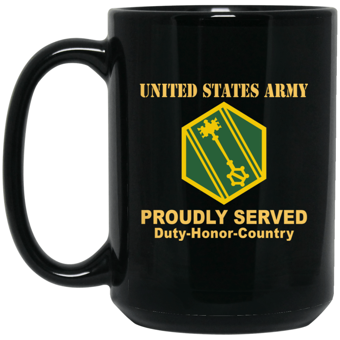 US ARMY 46TH MILITARY POLICE COMMAND- 11 oz - 15 oz Black Mug-Mug-Army-CSIB-Veterans Nation