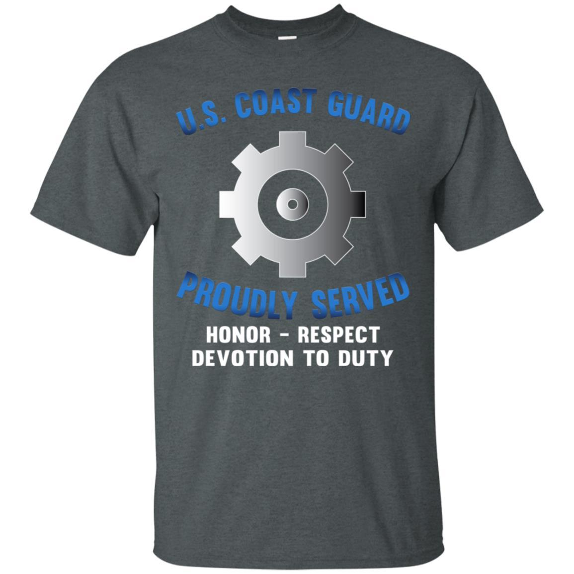 US Coast Guard Machinery Technician MK Logo Proudly Served T-Shirt For Men On Front-TShirt-USCG-Veterans Nation