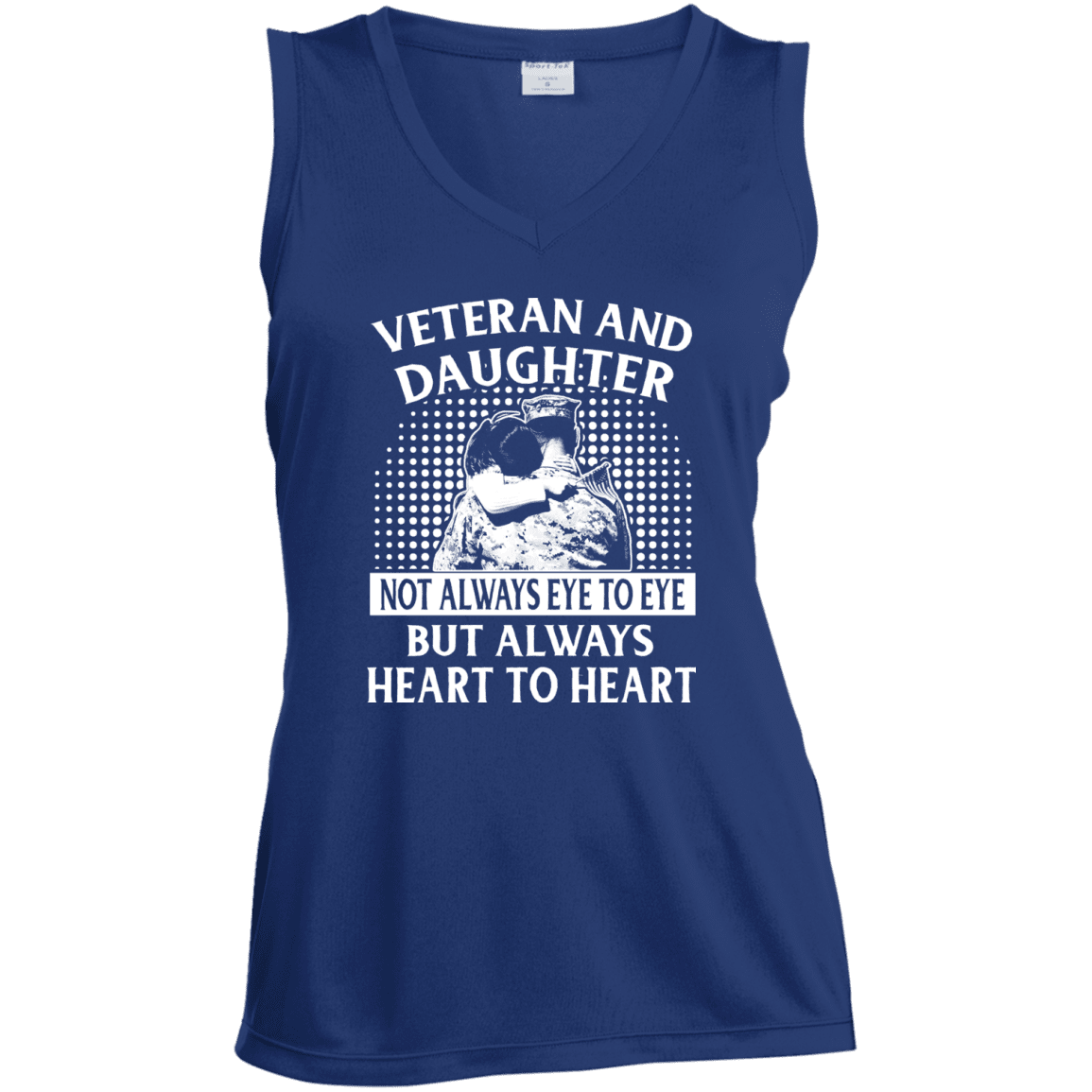 Military T-Shirt "Veteran And Daughter Always Heart To Heart"-TShirt-General-Veterans Nation