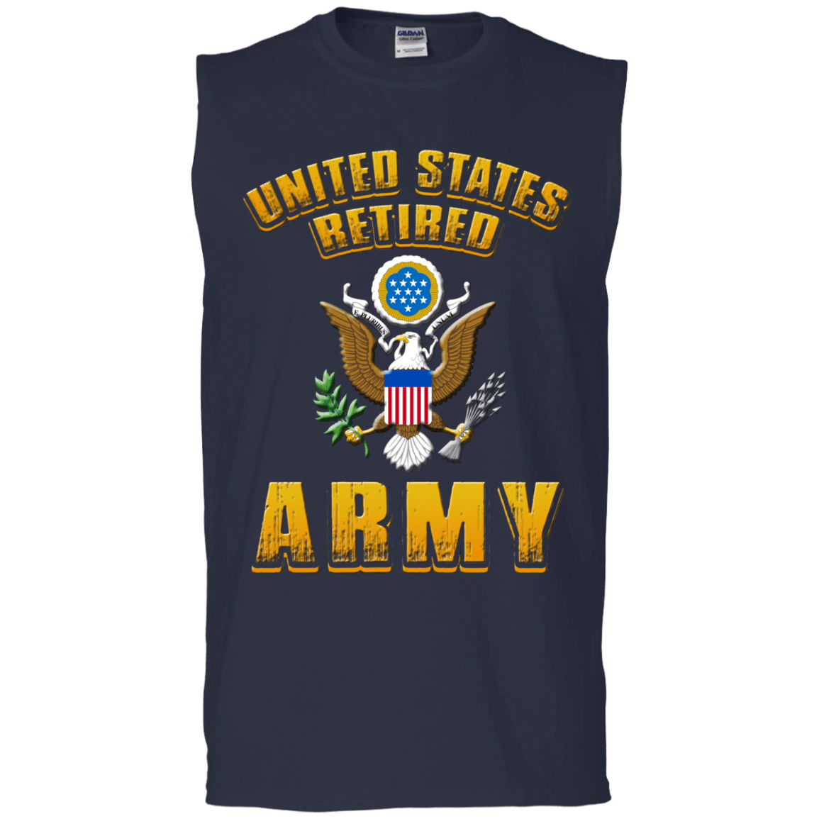 US Retired Army Veteran Front T Shirts-TShirt-Army-Veterans Nation