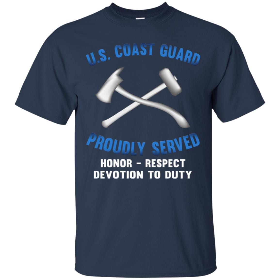 US Coast Guard Damage Controlman DC Logo Proudly Served T-Shirt For Men On Front-TShirt-USCG-Veterans Nation