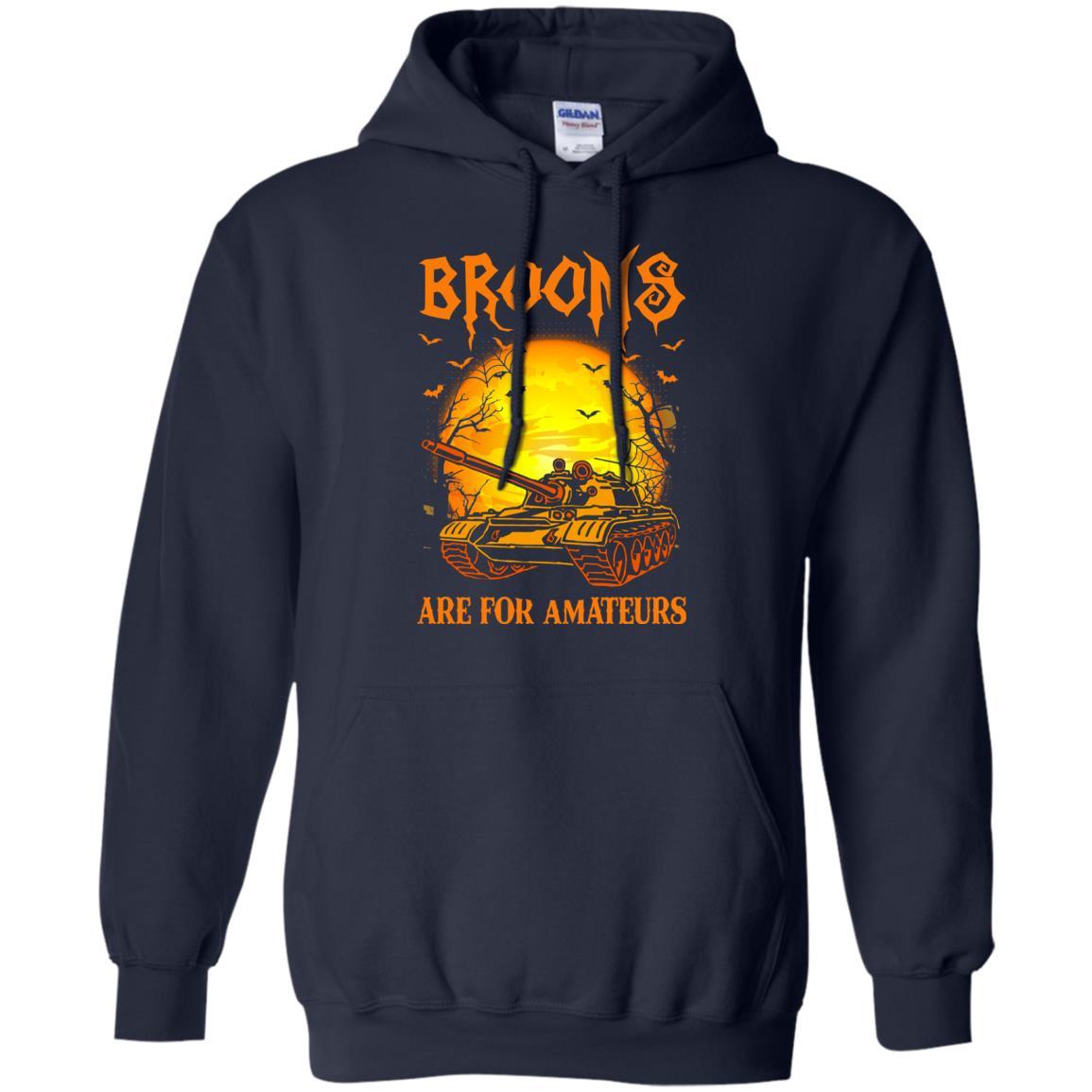 Brooms Are For Amateurs US Army Men T Shirt On Front-TShirt-Army-Veterans Nation