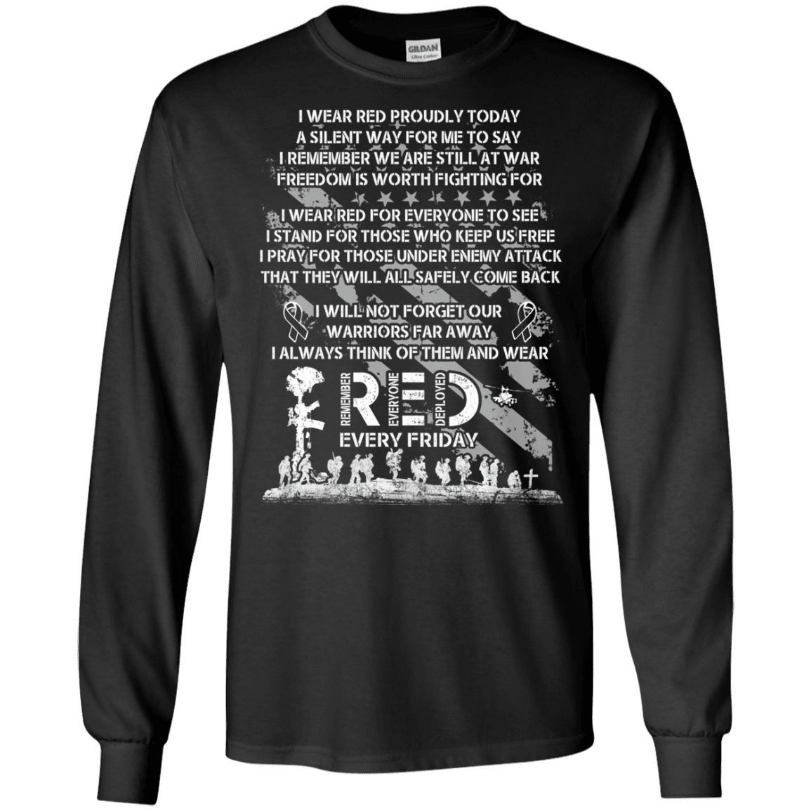 Military T-Shirt "WEAR RED EVERY DAY VETERAN REMEMBER MEMORY DAY"-TShirt-General-Veterans Nation