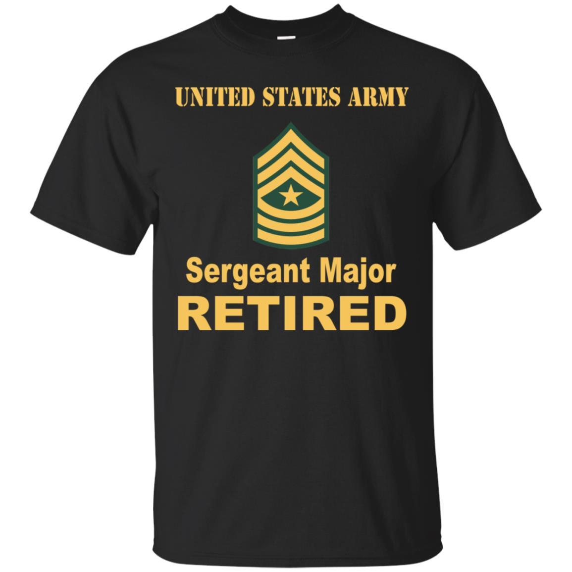 US Army E-9 Sergeant Major E9 SGM Noncommissioned Officer Retired Men T Shirt On Front-TShirt-Army-Veterans Nation