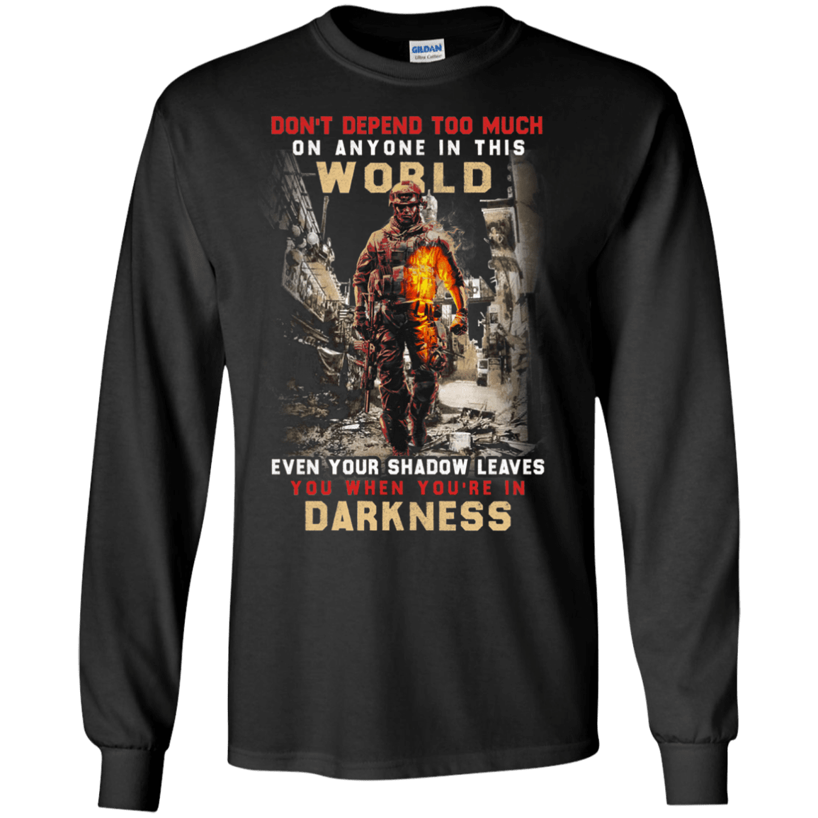 Military T-Shirt "DARKNESS VETERAN"-TShirt-General-Veterans Nation