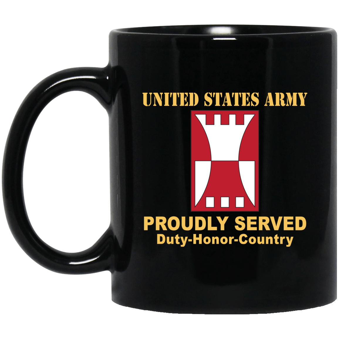 US ARMY 416 ENGINEER COMMAND- 11 oz - 15 oz Black Mug-Mug-Army-CSIB-Veterans Nation