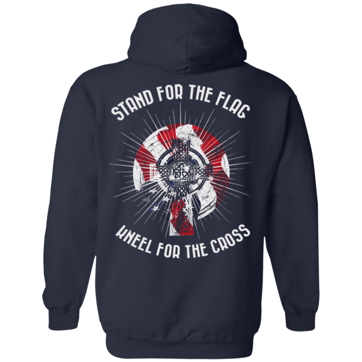 Military T-Shirt "Veteran - Stand For The Flag Kneel For The Cross"-TShirt-General-Veterans Nation