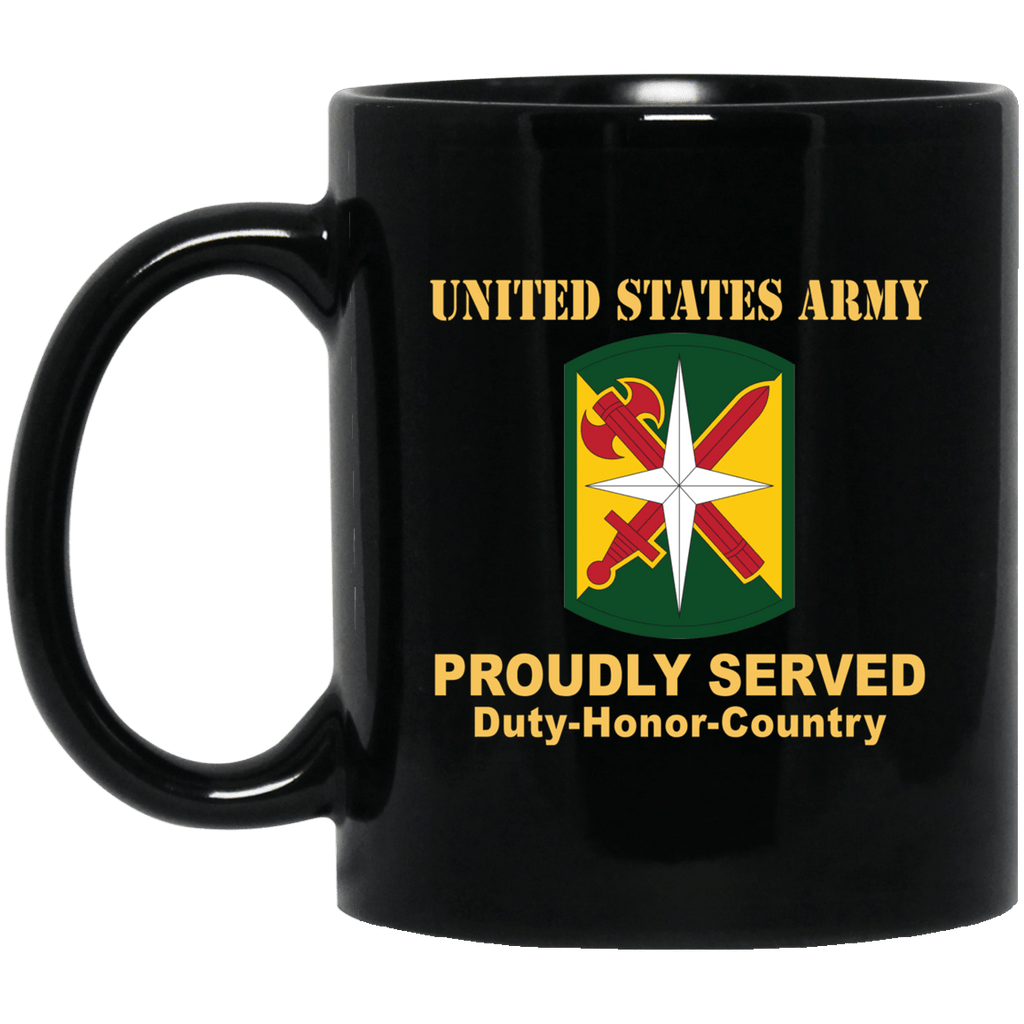 US ARMY 14TH MILITARY POLICE BRIGADE- 11 oz - 15 oz Black Mug-Mug-Army-CSIB-Veterans Nation