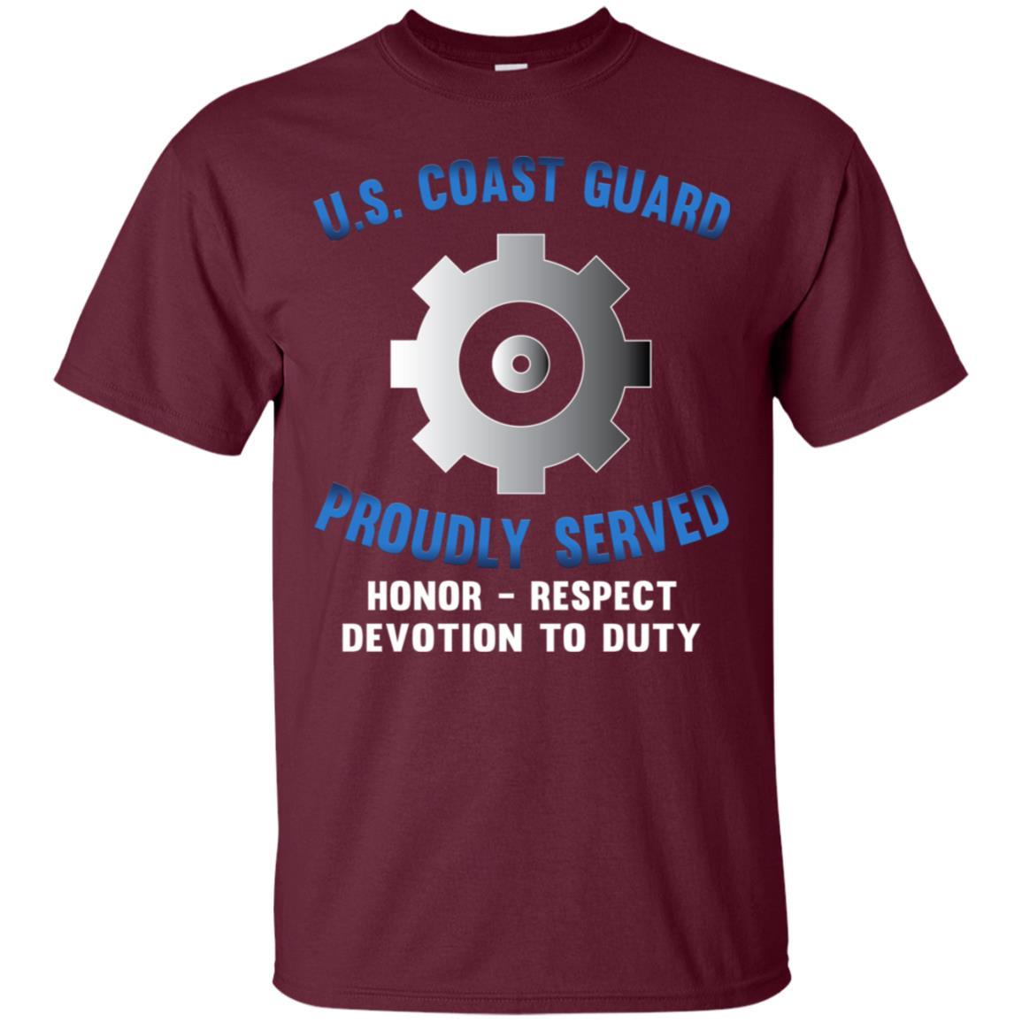 US Coast Guard Machinery Technician MK Logo Proudly Served T-Shirt For Men On Front-TShirt-USCG-Veterans Nation