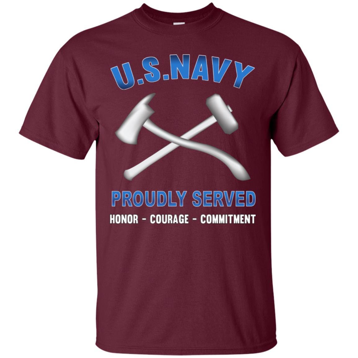 Navy Damage Controlman Navy DC - Proudly Served T-Shirt For Men On Front-TShirt-Navy-Veterans Nation