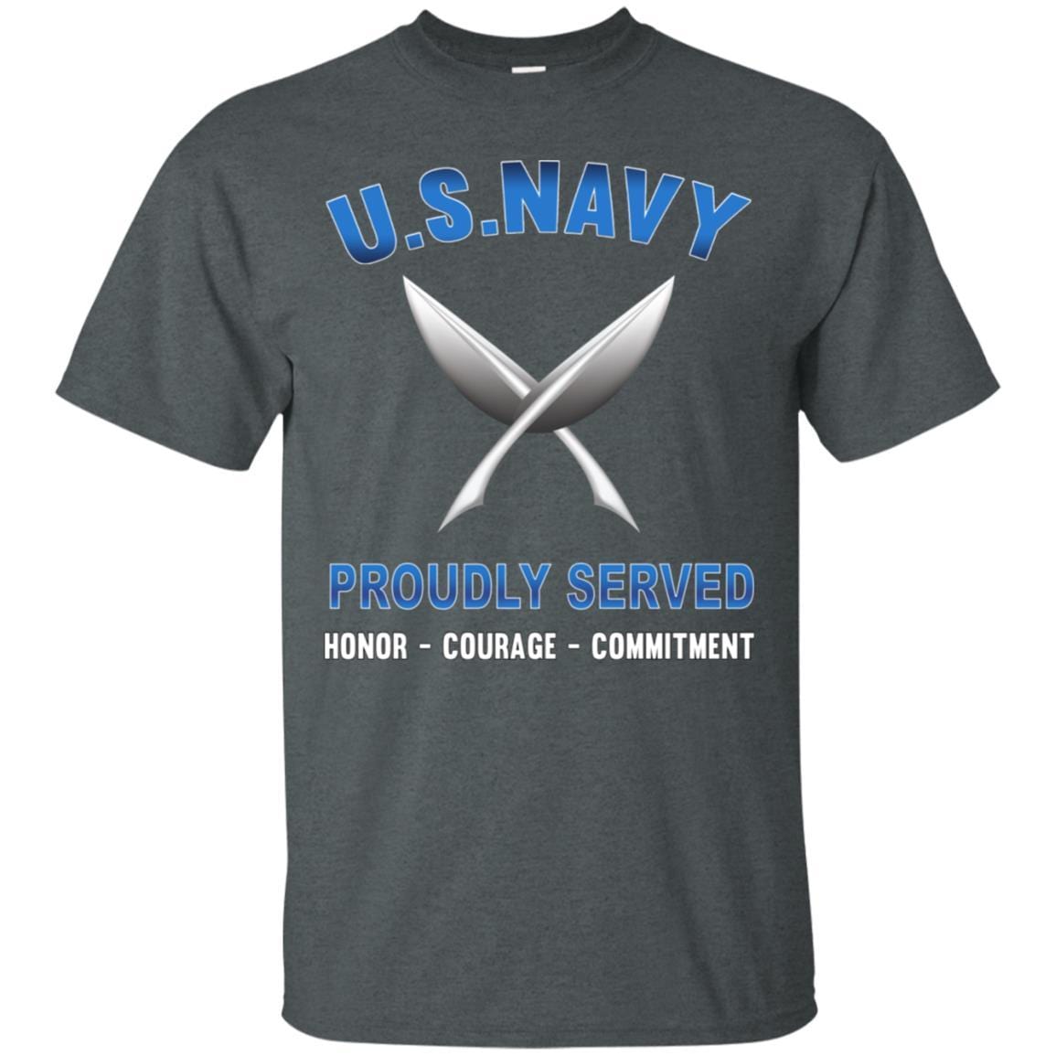 U.S Navy Yeoman Navy YN - Proudly Served T-Shirt For Men On Front-TShirt-Navy-Veterans Nation