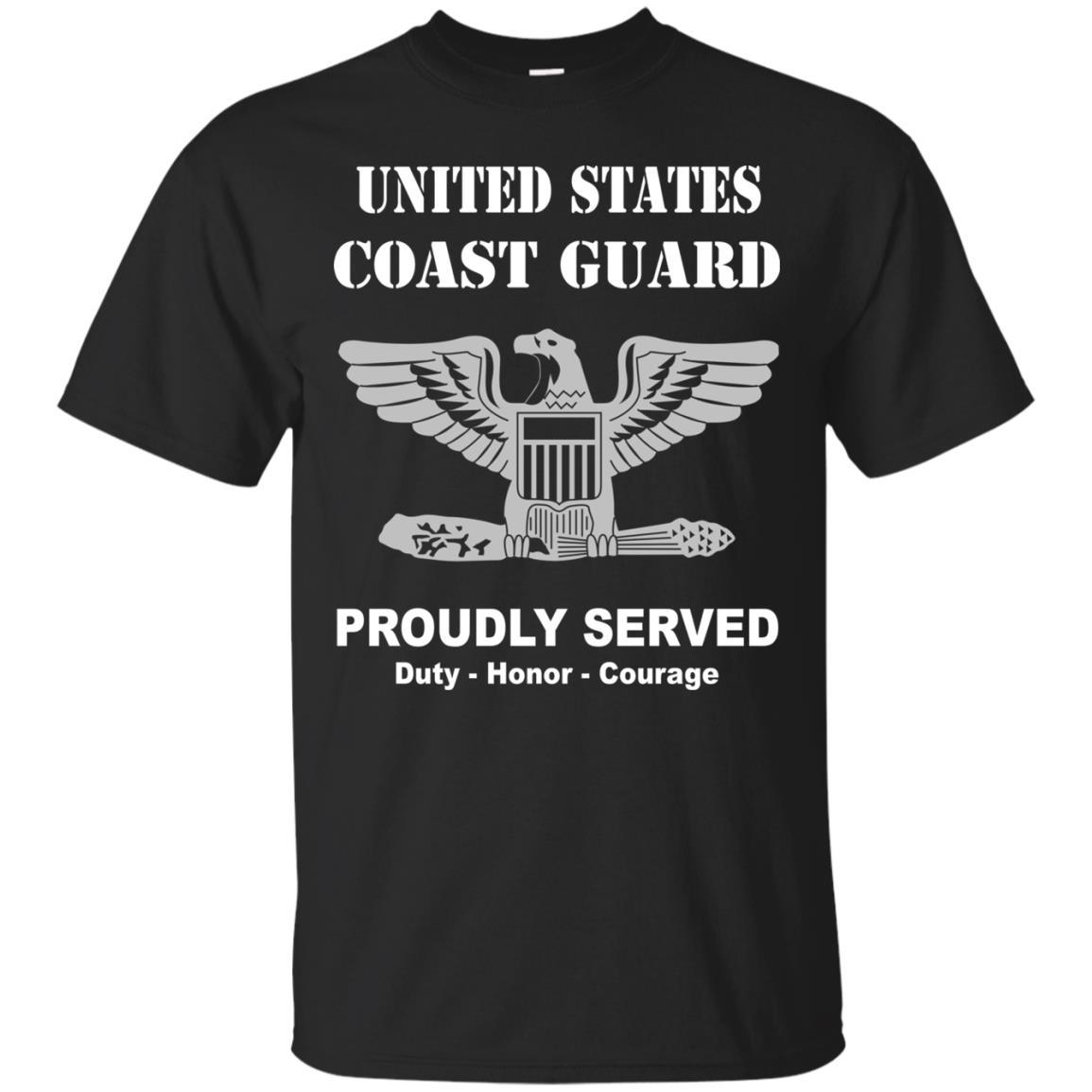 US Coast Guard O-6 Captain O6 CAPT Senior Officer Men Front USCG T Shirt-TShirt-USCG-Veterans Nation