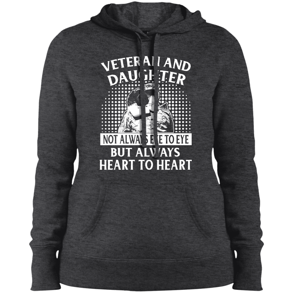 Military T-Shirt "Veteran And Daughter Always Heart To Heart"-TShirt-General-Veterans Nation