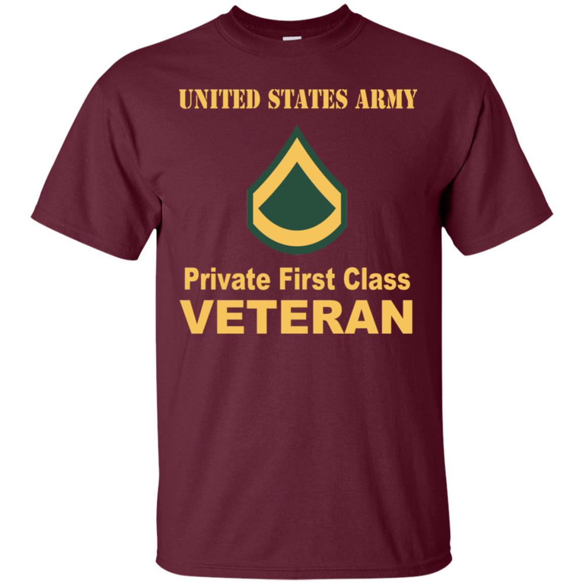 Army E-3 PFC E3 Private First Class Enlisted Soldier Veteran Men T Shirt On Front-TShirt-Army-Veterans Nation