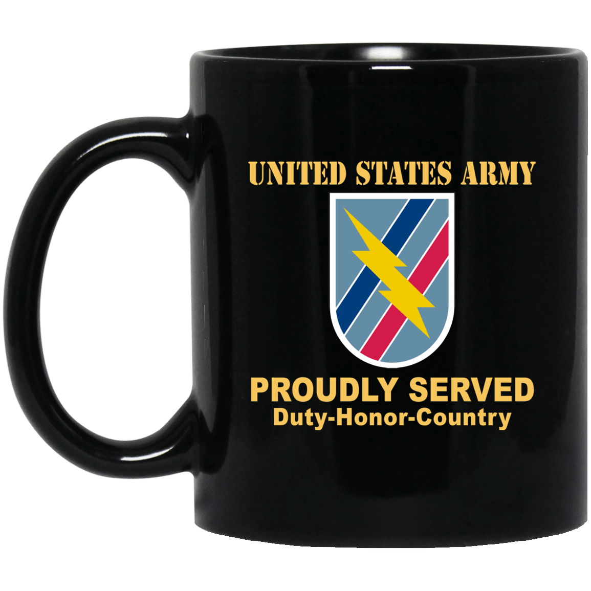 US ARMY 48TH INFANTRY BRIGADE COMBAT TEAM- 11 oz - 15 oz Black Mug-Mug-Army-CSIB-Veterans Nation