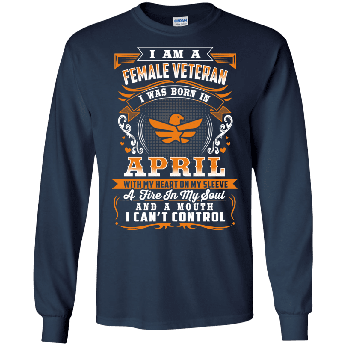 Military T-Shirt "FEMALE VETERAN BORN IN APRIL"-TShirt-General-Veterans Nation