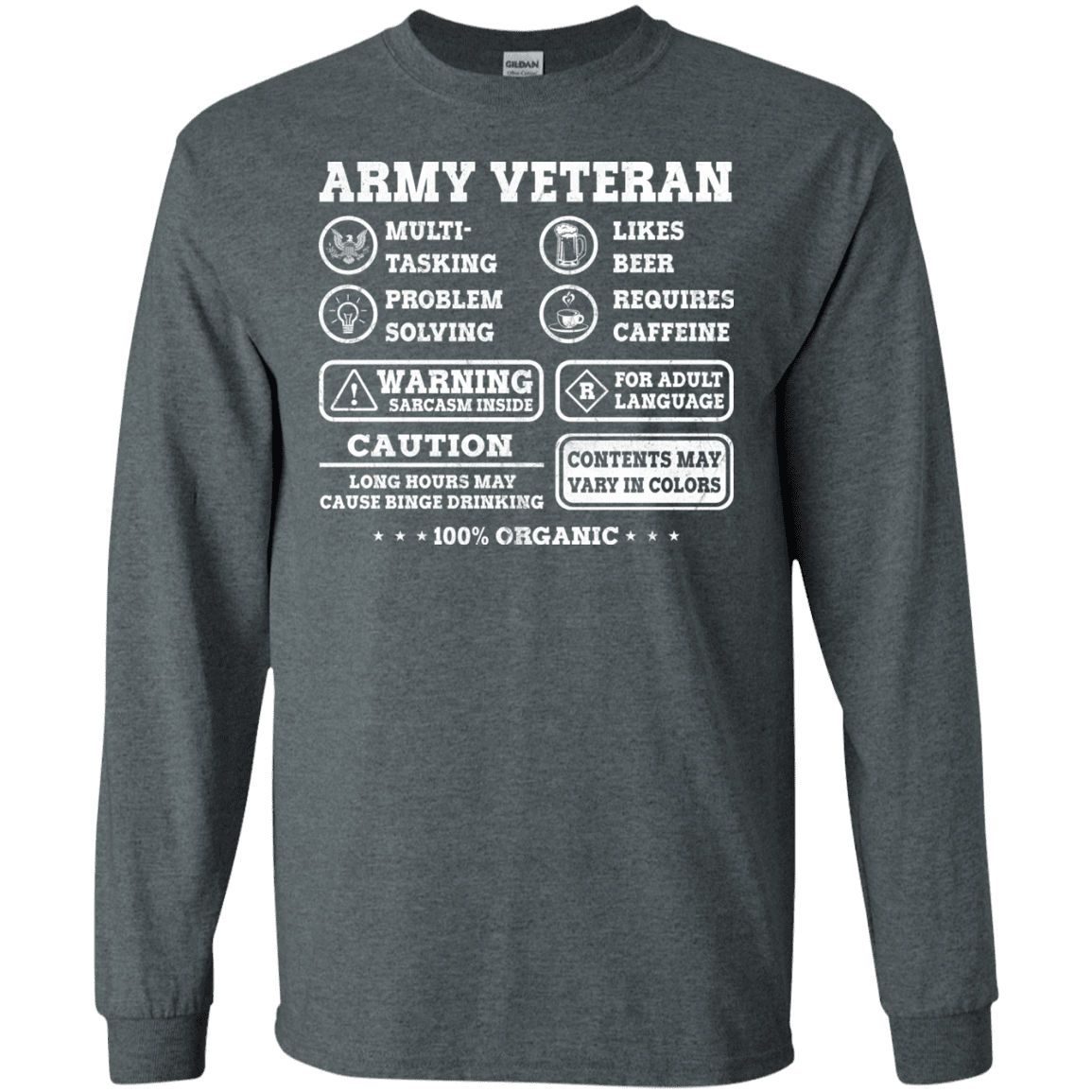 Army Veteran Multitasking Sarcasm Men Front T Shirts-TShirt-Army-Veterans Nation