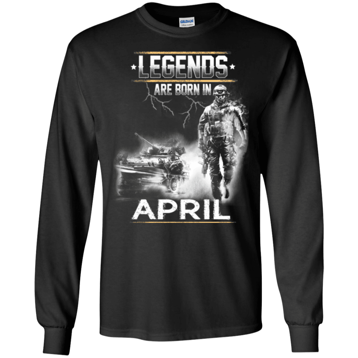 Military T-Shirt "LEGENDS ARE BORN IN APRIL"-TShirt-General-Veterans Nation