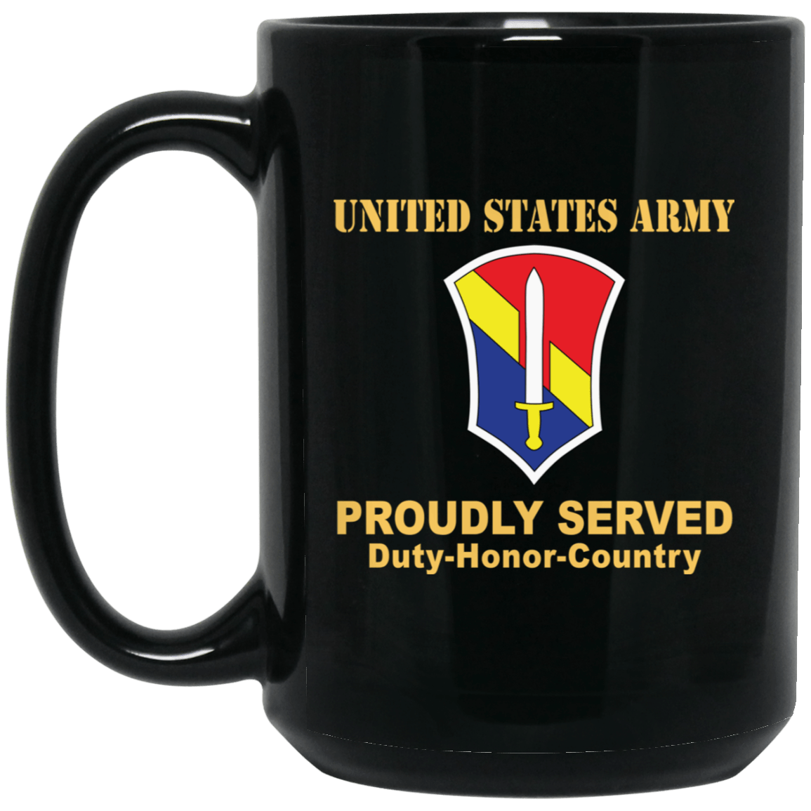 US ARMY 1 FIELD FORCE, VIETNAM- 11 oz - 15 oz Black Mug-Mug-Army-CSIB-Veterans Nation