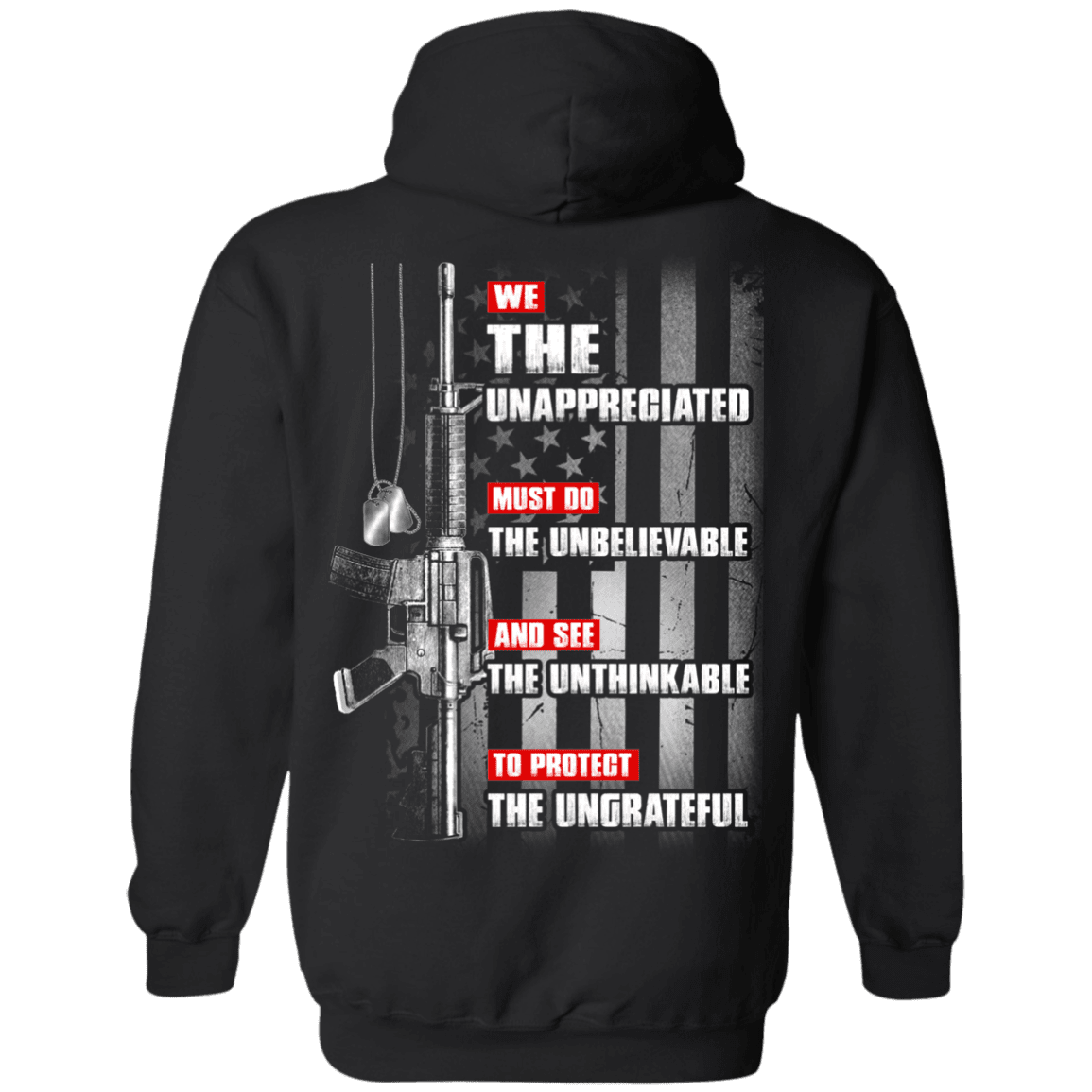 Military T-Shirt "UNAPPRECIATED VETERAN" - Men Back-TShirt-General-Veterans Nation