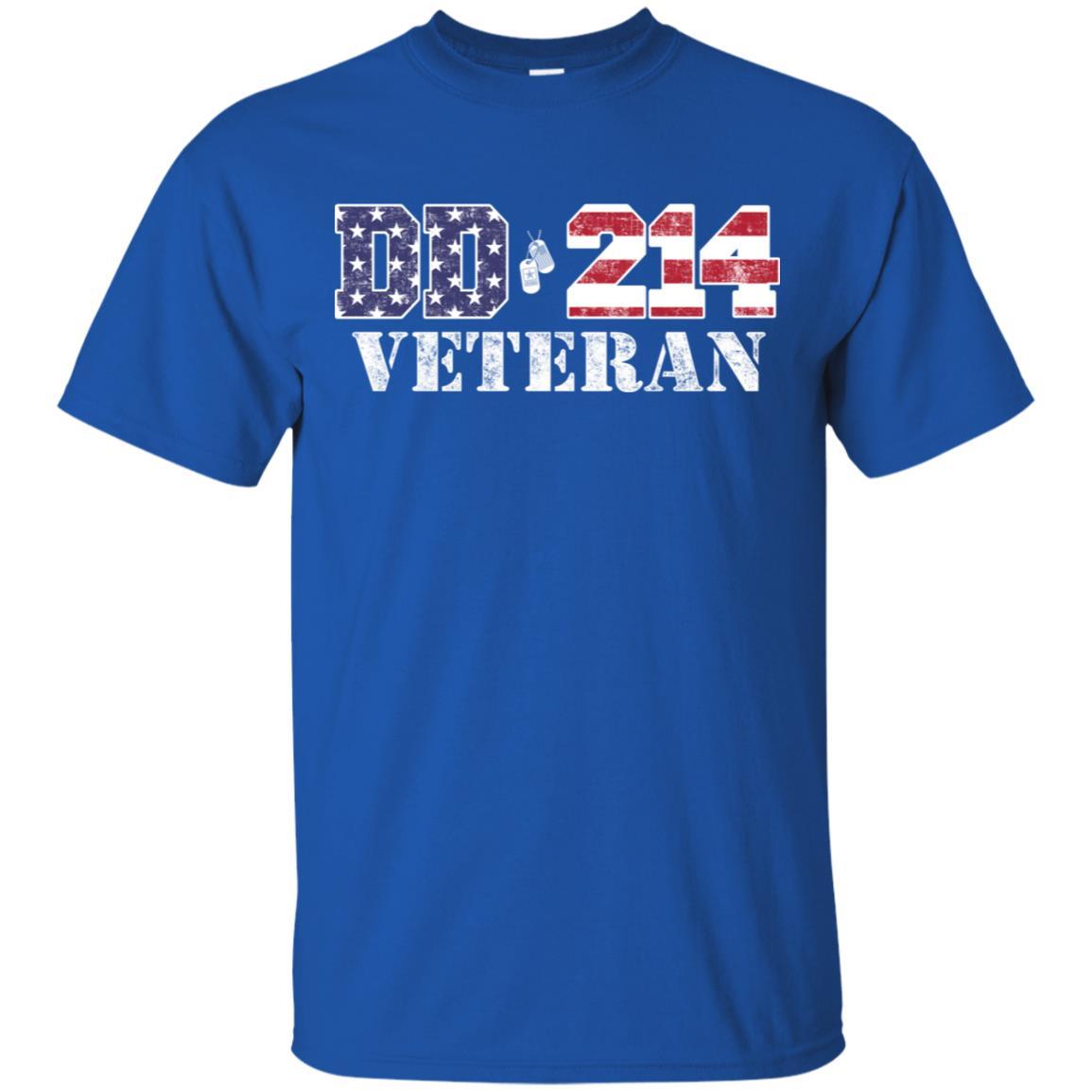 T-Shirt "DD 214 Army Veteran" On Front-TShirt-Army-Veterans Nation