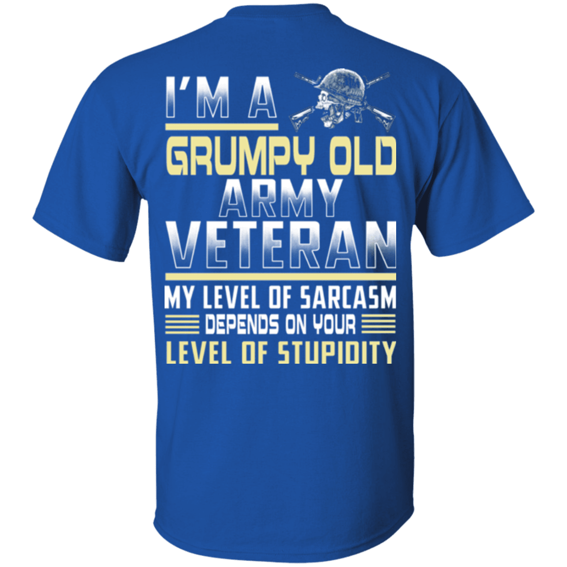 I'm A Grump Old Army Veteran - Men Back T Shirt-TShirt-Army-Veterans Nation