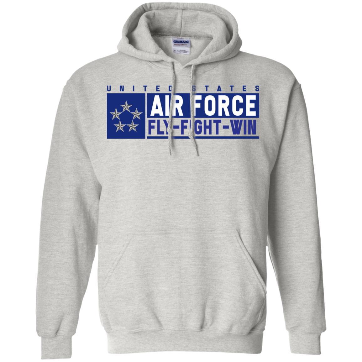 US Air Force O-10 General of the Air Force Fly - Fight - Win Long Sleeve - Pullover Hoodie-TShirt-USAF-Veterans Nation