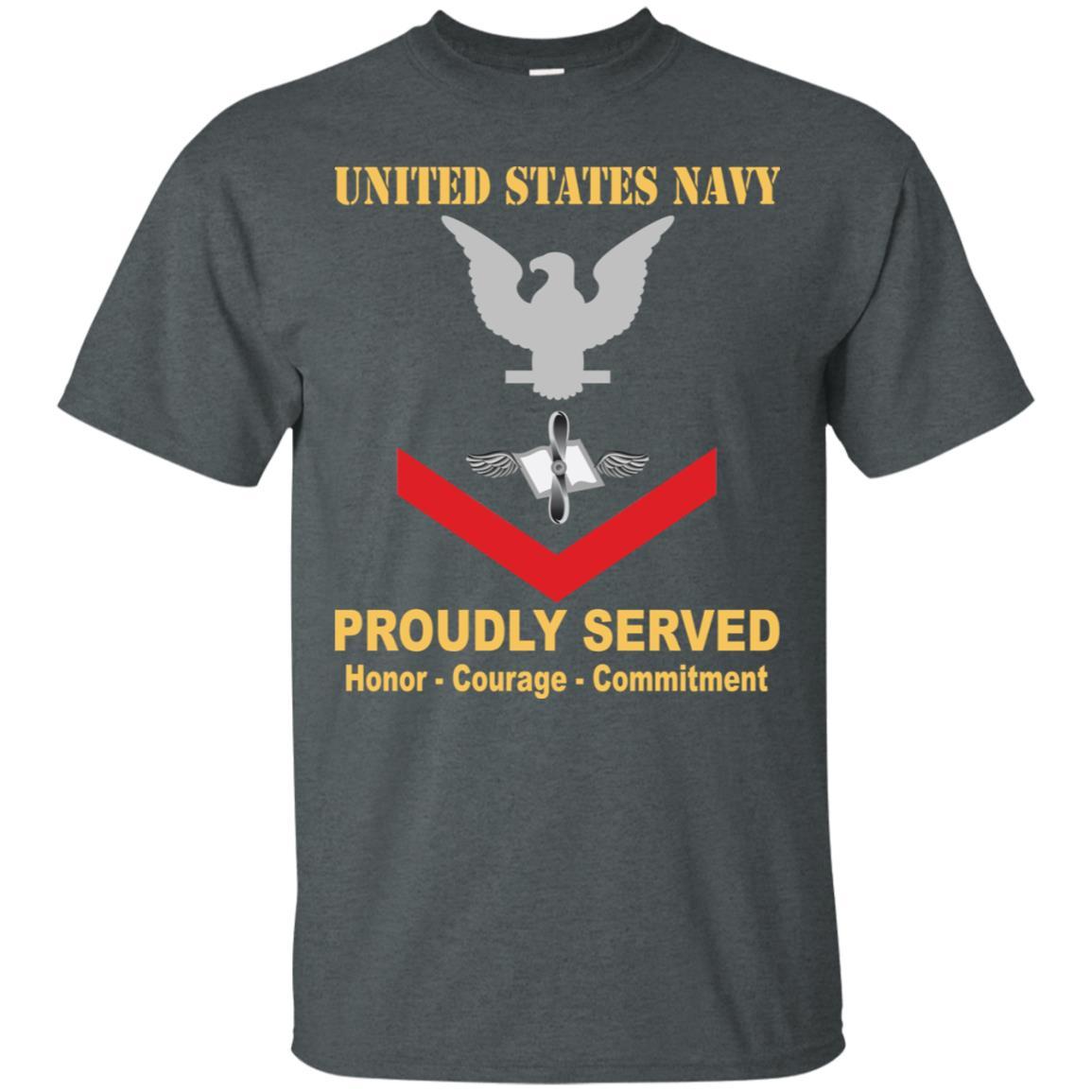 Navy Aviation Maintenance Administrationman Navy AZ E-4 Rating Badges Proudly Served T-Shirt For Men On Front-TShirt-Navy-Veterans Nation