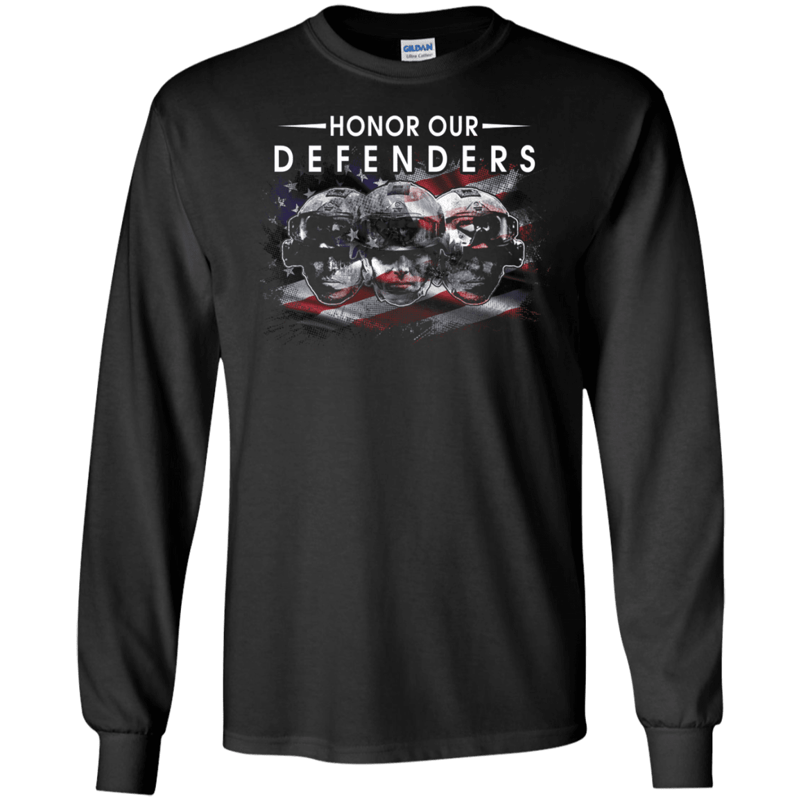 Military T-Shirt "HONOR OUR DEFENDER"-TShirt-General-Veterans Nation