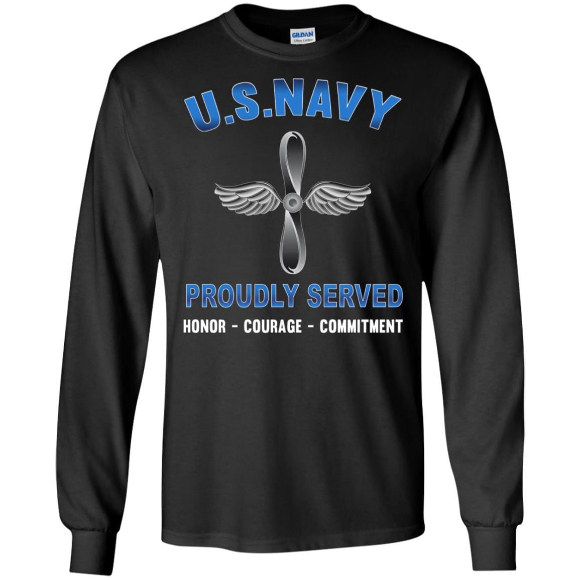 U.S Navy Aviation machinist's mate Navy AD - Proudly Served T-Shirt For Men On Front-TShirt-Navy-Veterans Nation