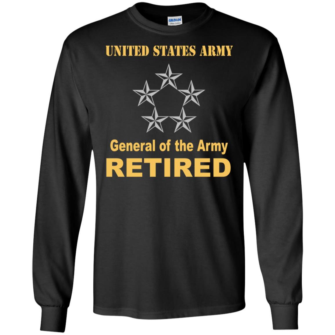 US Army O-10 General of the Army O10 GA General Officer Retired Men T Shirt On Front-TShirt-Army-Veterans Nation