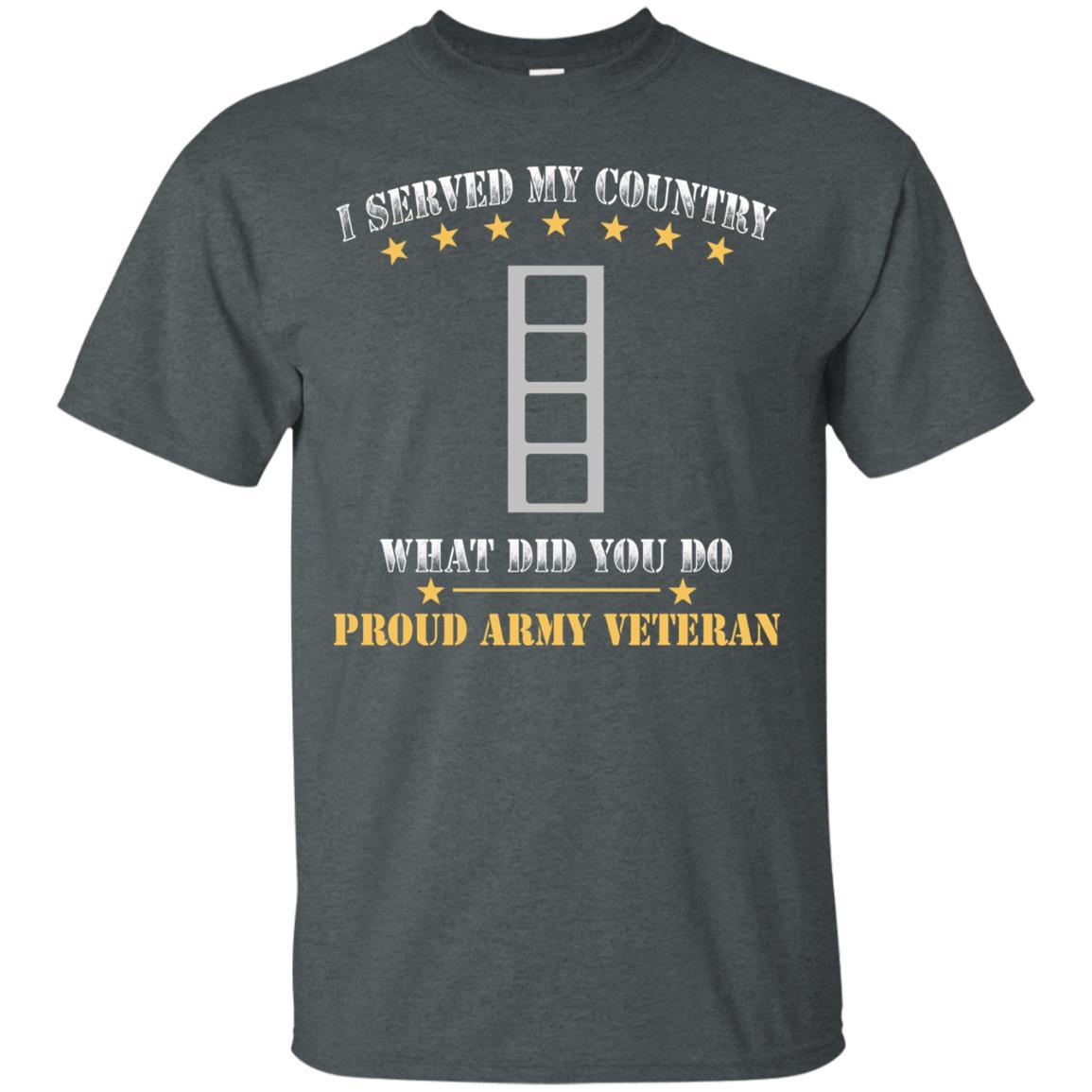 US Army W-4 Chief Warrant Officer 4 W4 CW4 Warrant Officer Ranks Men Front T Shirt - Proud US Army Veteran-TShirt-Army-Veterans Nation