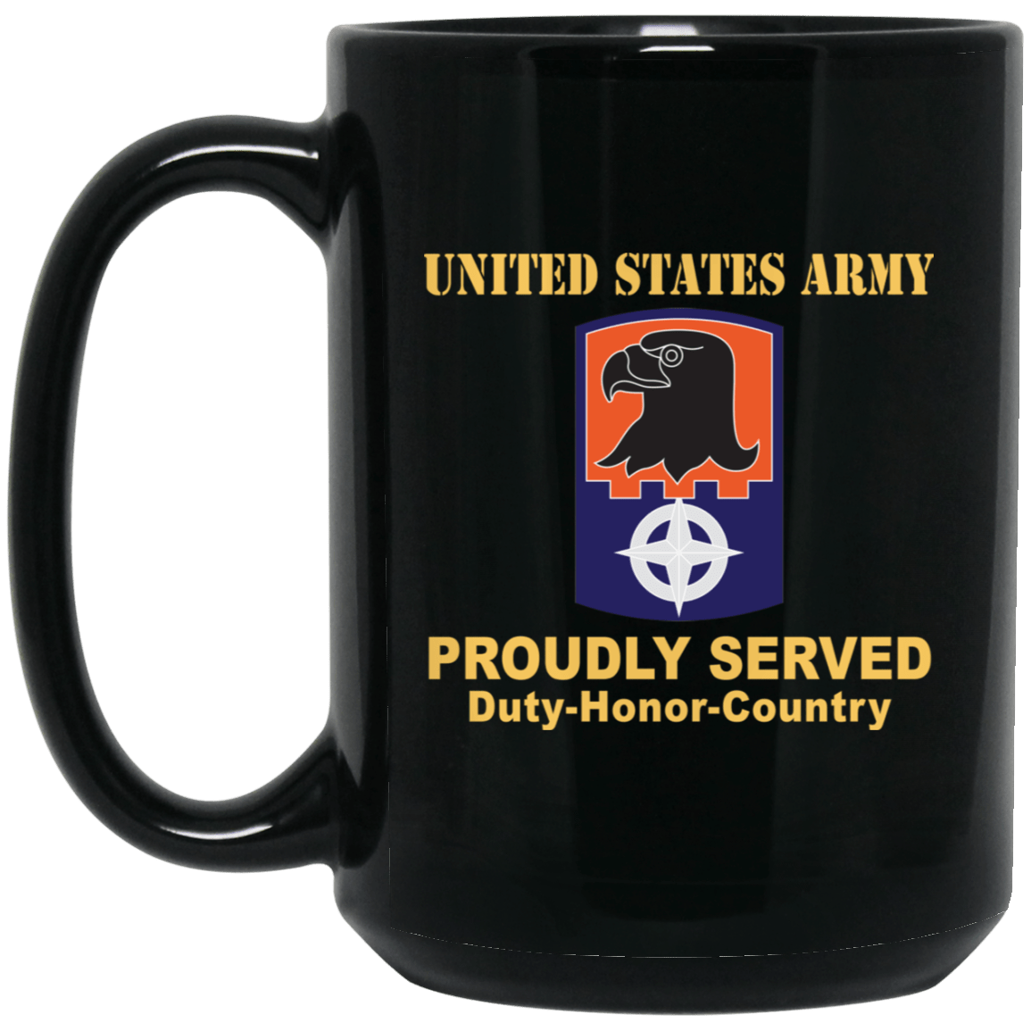 US ARMY 244TH AVIATION BRIGADE- 11 oz - 15 oz Black Mug-Mug-Army-CSIB-Veterans Nation