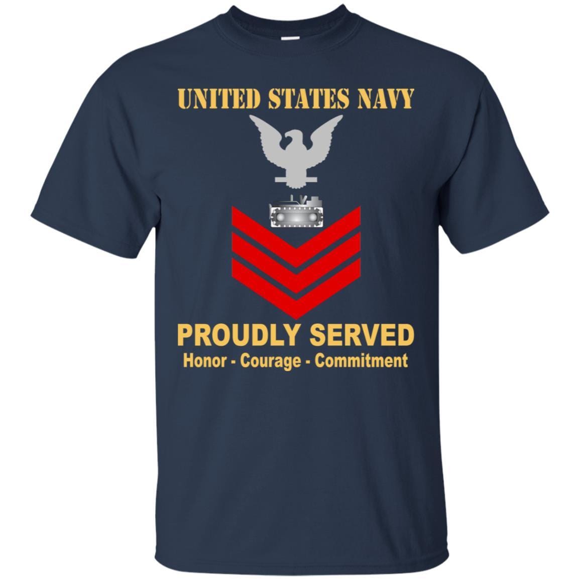 Navy Equipment Operator Navy EO E-6 Rating Badges Proudly Served T-Shirt For Men On Front-TShirt-Navy-Veterans Nation