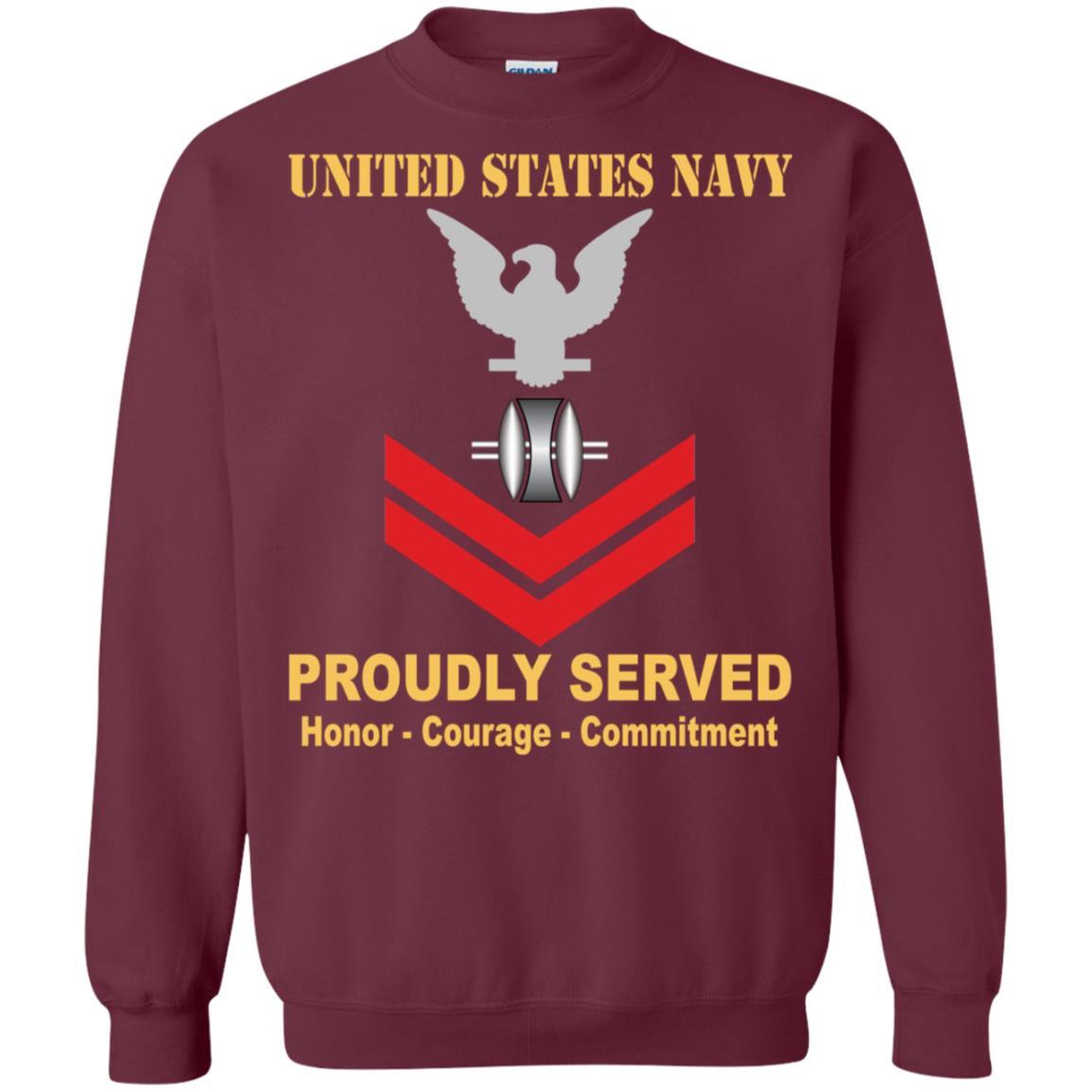 Navy Opticalman Navy OM E-5 Rating Badges Proudly Served T-Shirt For Men On Front-TShirt-Navy-Veterans Nation