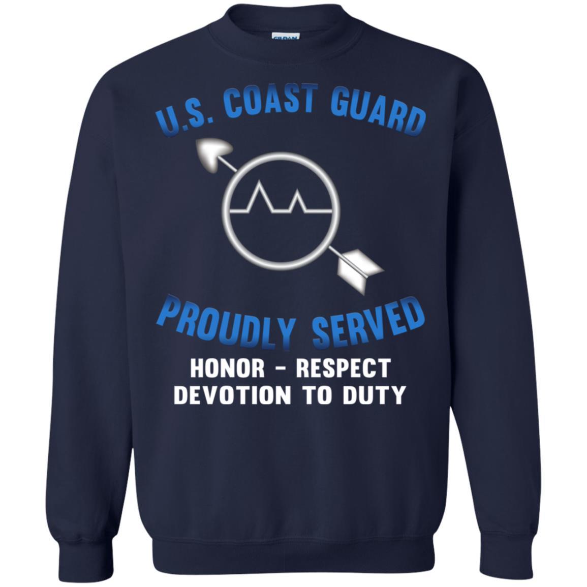 US Coast Guard Operations Specialist OS Logo Proudly Served T-Shirt For Men On Front-TShirt-USCG-Veterans Nation