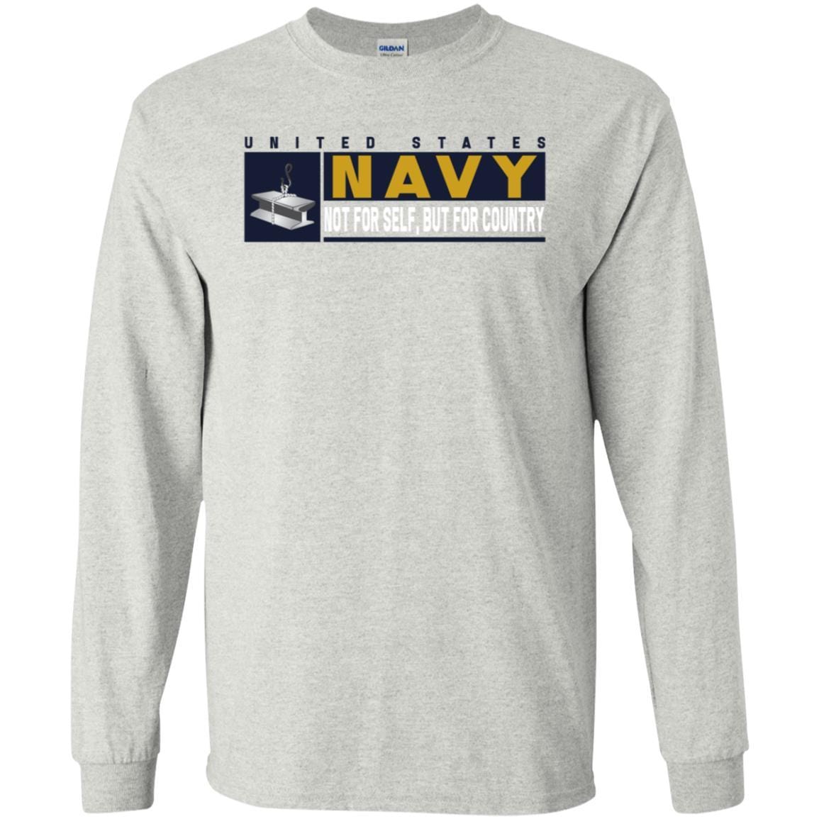 Navy Steelworker Navy SW- Not for self Long Sleeve - Pullover Hoodie-TShirt-Navy-Veterans Nation