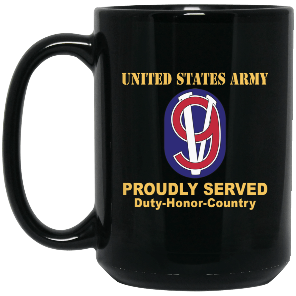 US ARMY 95 TRAINING DIVISION USAR - 11 oz - 15 oz Black Mug-Mug-Army-CSIB-Veterans Nation