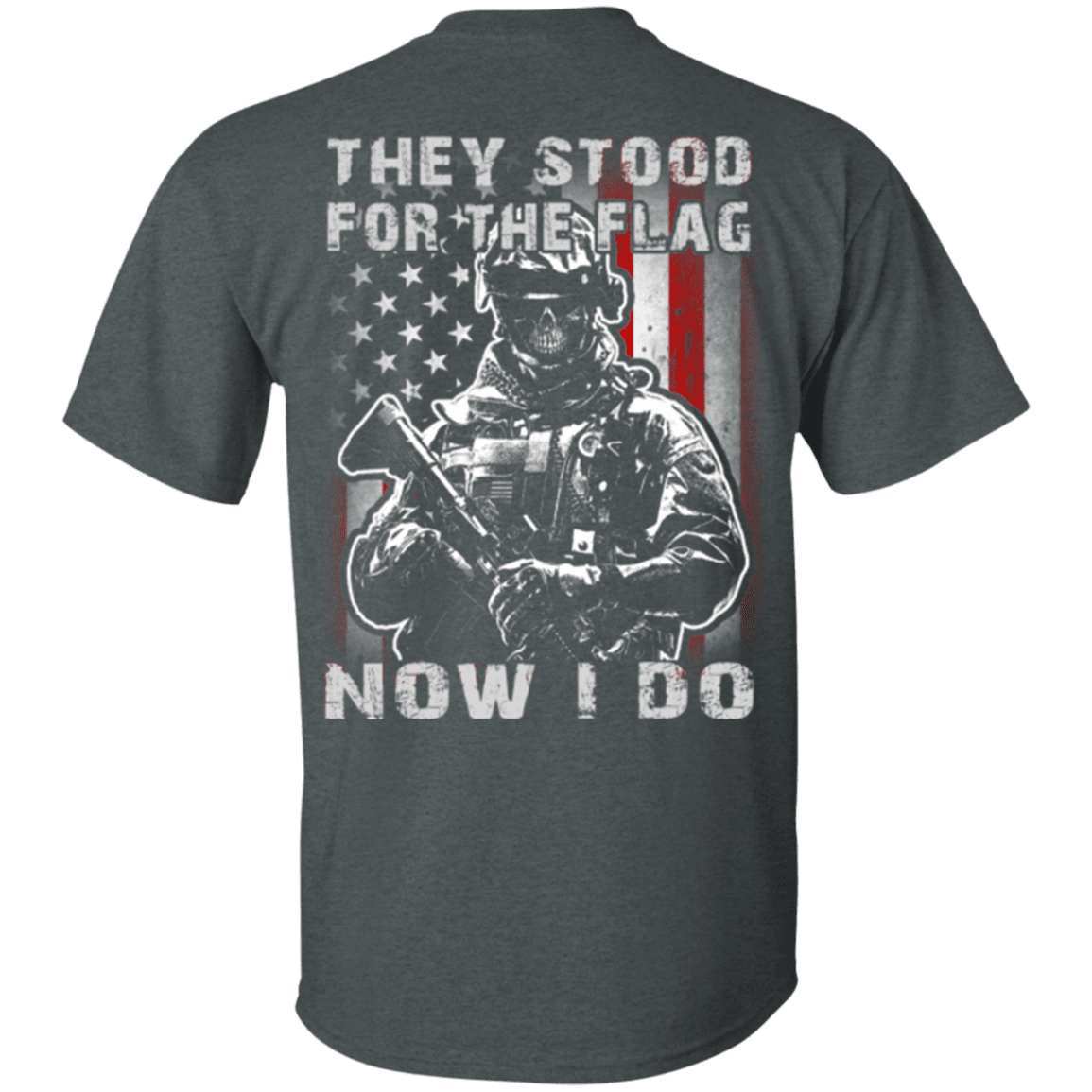 Military T-Shirt "Veteran - They Stood For The Flag Now I Do"-TShirt-General-Veterans Nation