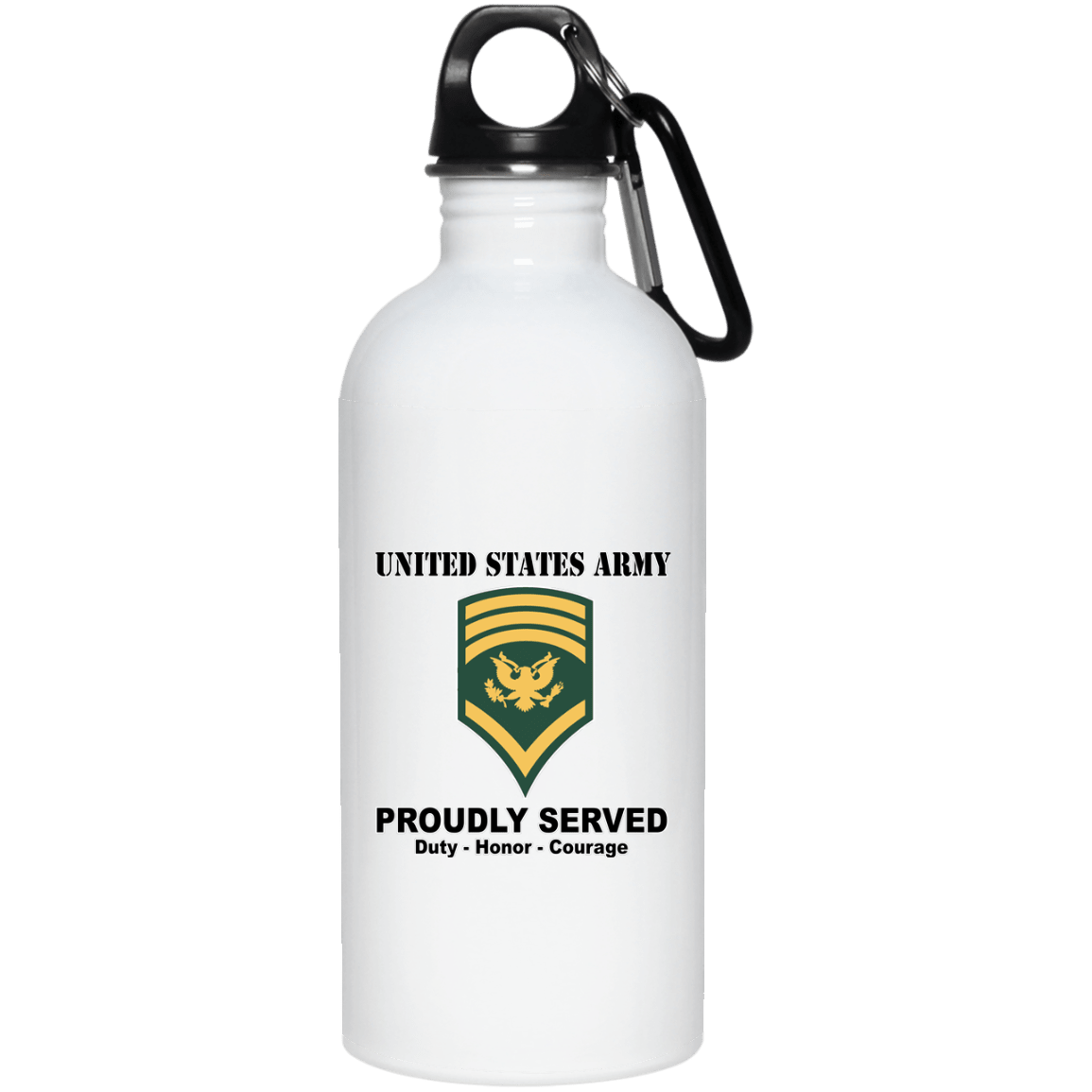 US Army E-8 SPC E8 Specialist Ranks White Coffee Mug - Stainless Travel Mug-Mug-Army-Ranks-Veterans Nation