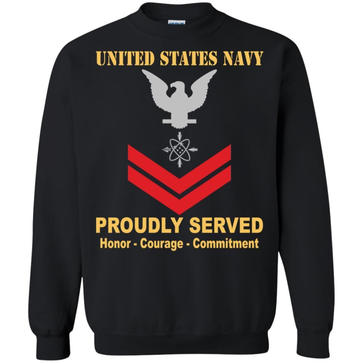 U.S Navy Data systems technician Navy DS E-5 Rating Badges Proudly Served T-Shirt For Men On Front-TShirt-Navy-Veterans Nation