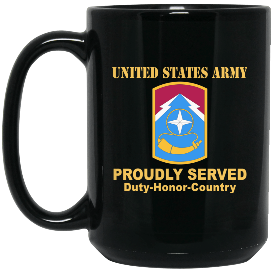 US ARMY 174TH INFANTRY BRIGADE- 11 oz - 15 oz Black Mug-Mug-Army-CSIB-Veterans Nation